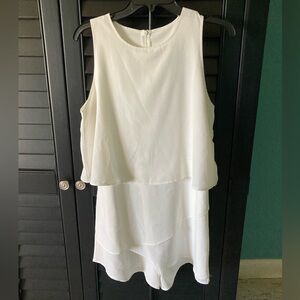 Elegant White Sleeveless Romper